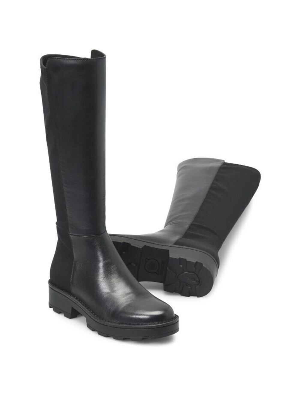 Born Women's Caraway Black Leather Stretch Tall Riding Boots - NWT - Sz 6.5